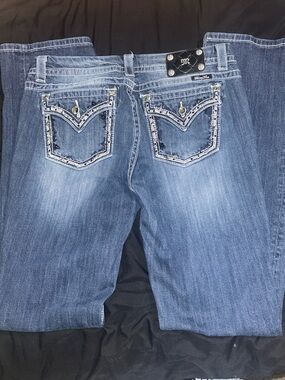 Miss Me Blue Embellished Boot Cut Jeans